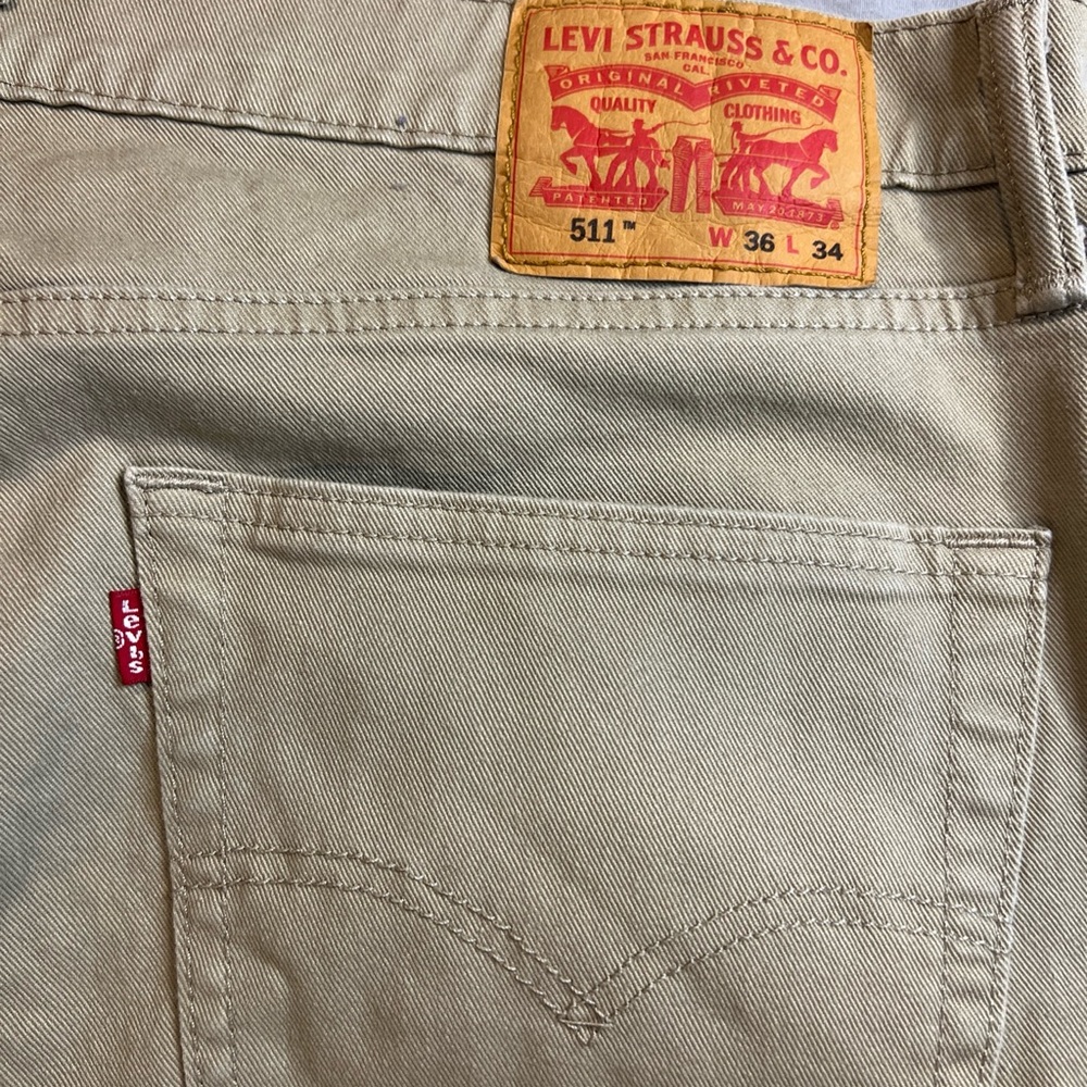 Levi's 511 Khaki Jeans 36x34